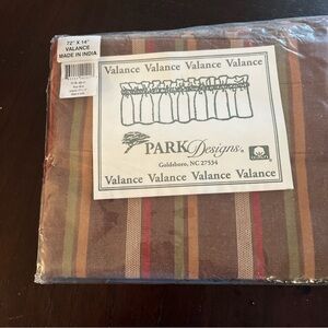 Park Designs Striped Valance - River birch 72x14 new
